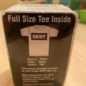 DKNY Limited Edition!! tee shirt unopened not torn wrapped in styrofoam 4x6 box